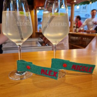 Filz-Glas-Markierer Weinglas, Bierkrug, personalisiert