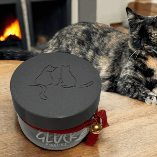 Katzen-Liebe, Deckel mit 2 Katzen für Glück-Marmeladenglas