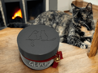 Katzen-Liebe, Deckel mit 2 Katzen für Glück-Marmeladenglas