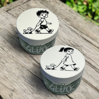 QUAK - Kind mit Ente-Deckel,  Deko für Glück-Marmeladenglas