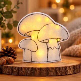 Leuchtende Filz-Pilze – zauberhafte Deko mit warmem Lichterglanz 🍄✨